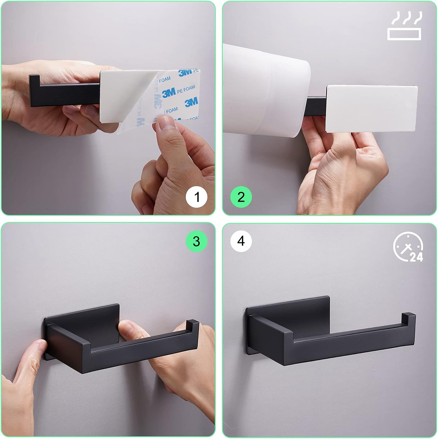 Toilettenpapierhalter Fuerte – Schwarz