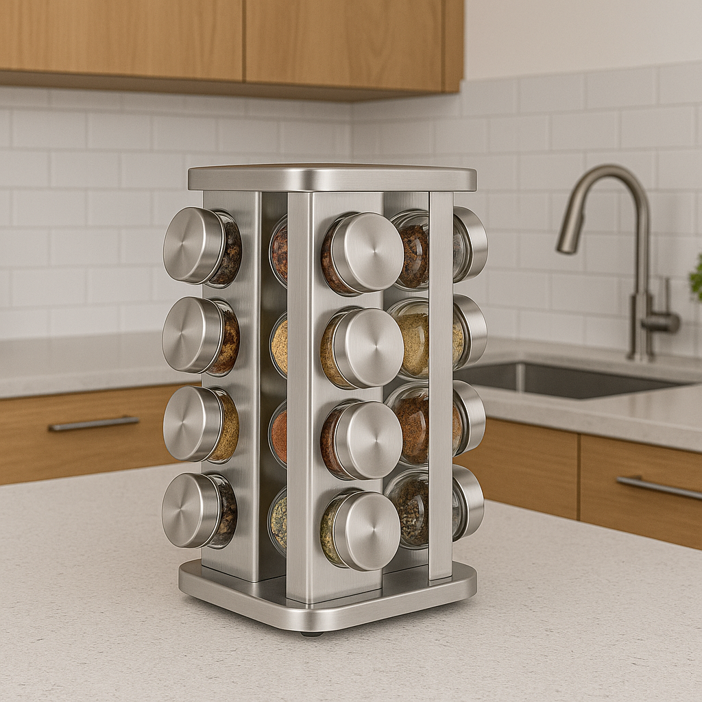 Gewürzregal Mirage – 16 Gewürzgläser