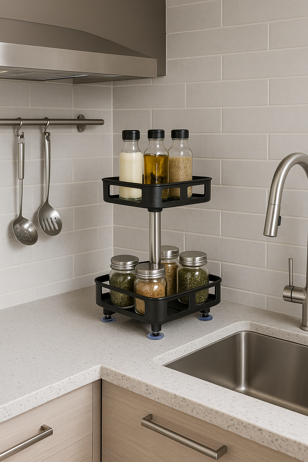 Gewürzregal Solis – 2 Ebenen – DOESS