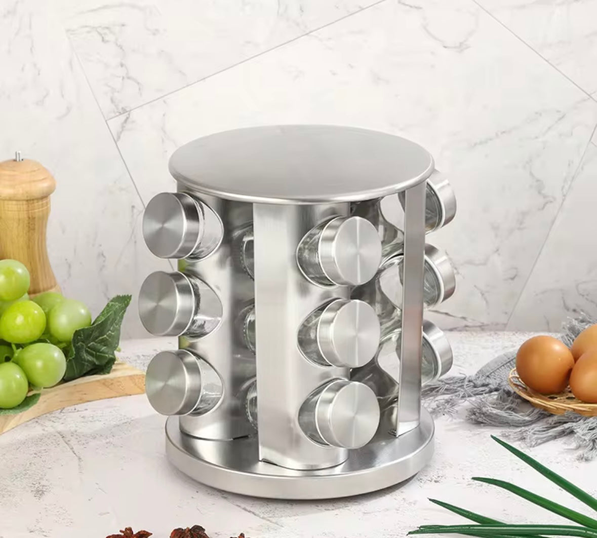 Gewürzregal Zenith – 12 Gewürzgläser