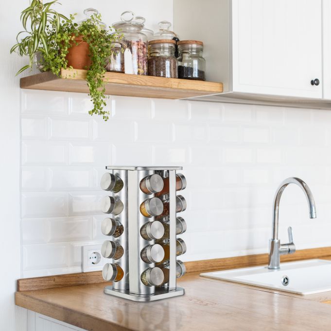 Gewürzregal Mirage – 20 Gewürzgläser