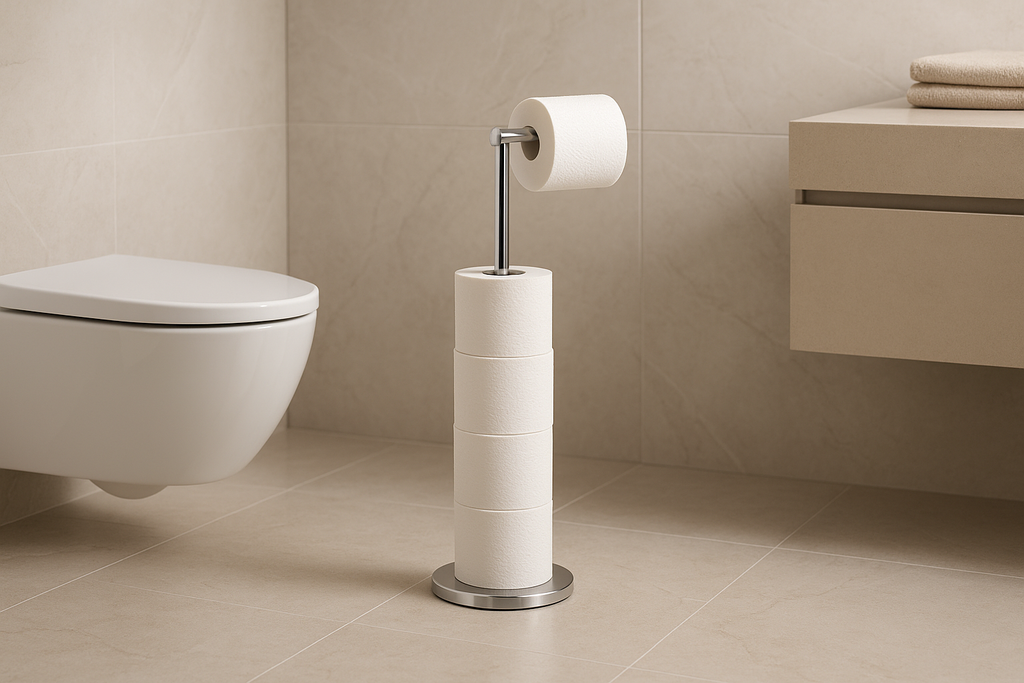 DOESS Toilet Paper Holder Monolith -Silver