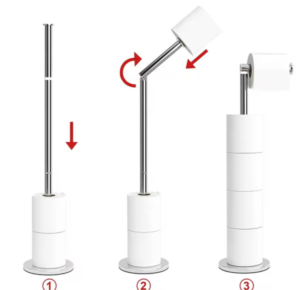 DOESS Toilet Paper Holder Monolith -Silver