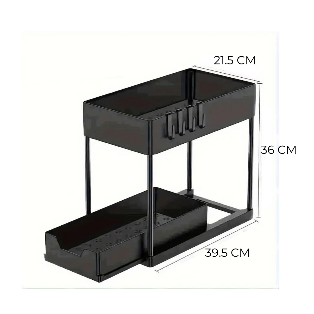 DOESS Multifunctional Kitchen Shelf- Black