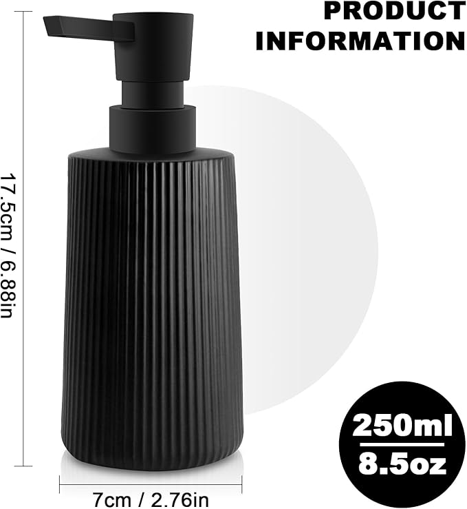 Premium schwarzer Seifenspender
