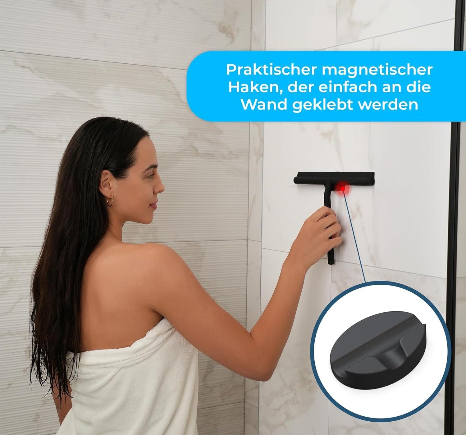 DOESS Duschabzieher mit runder Halterung