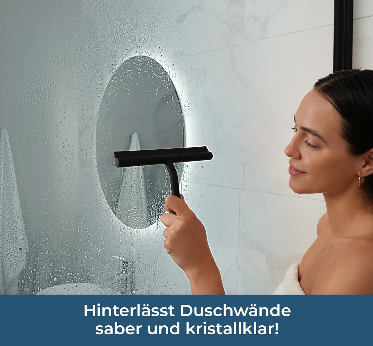 DOESS Duschabzieher mit runder Halterung