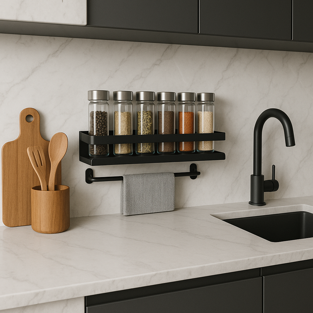 DOESS Spice Rack Noir -L