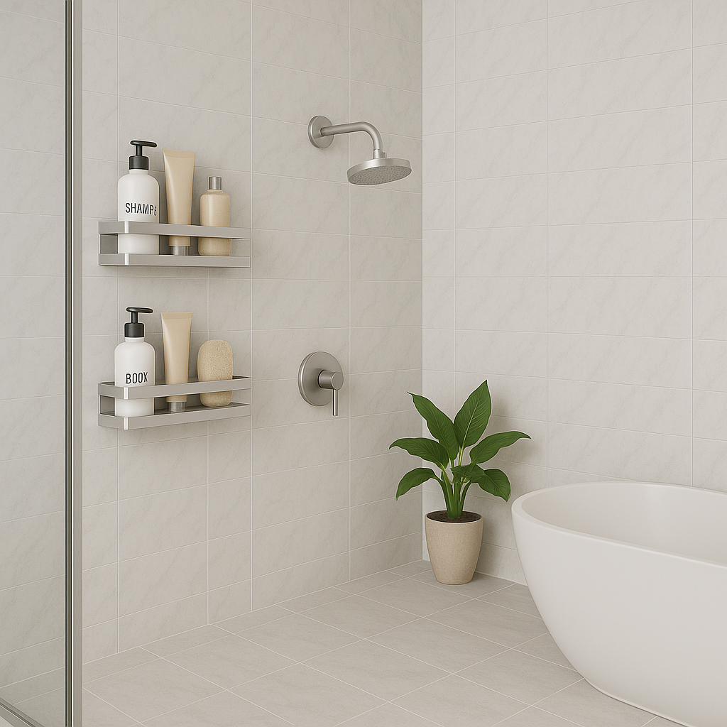 DOESS Shower Rack Argent -XL