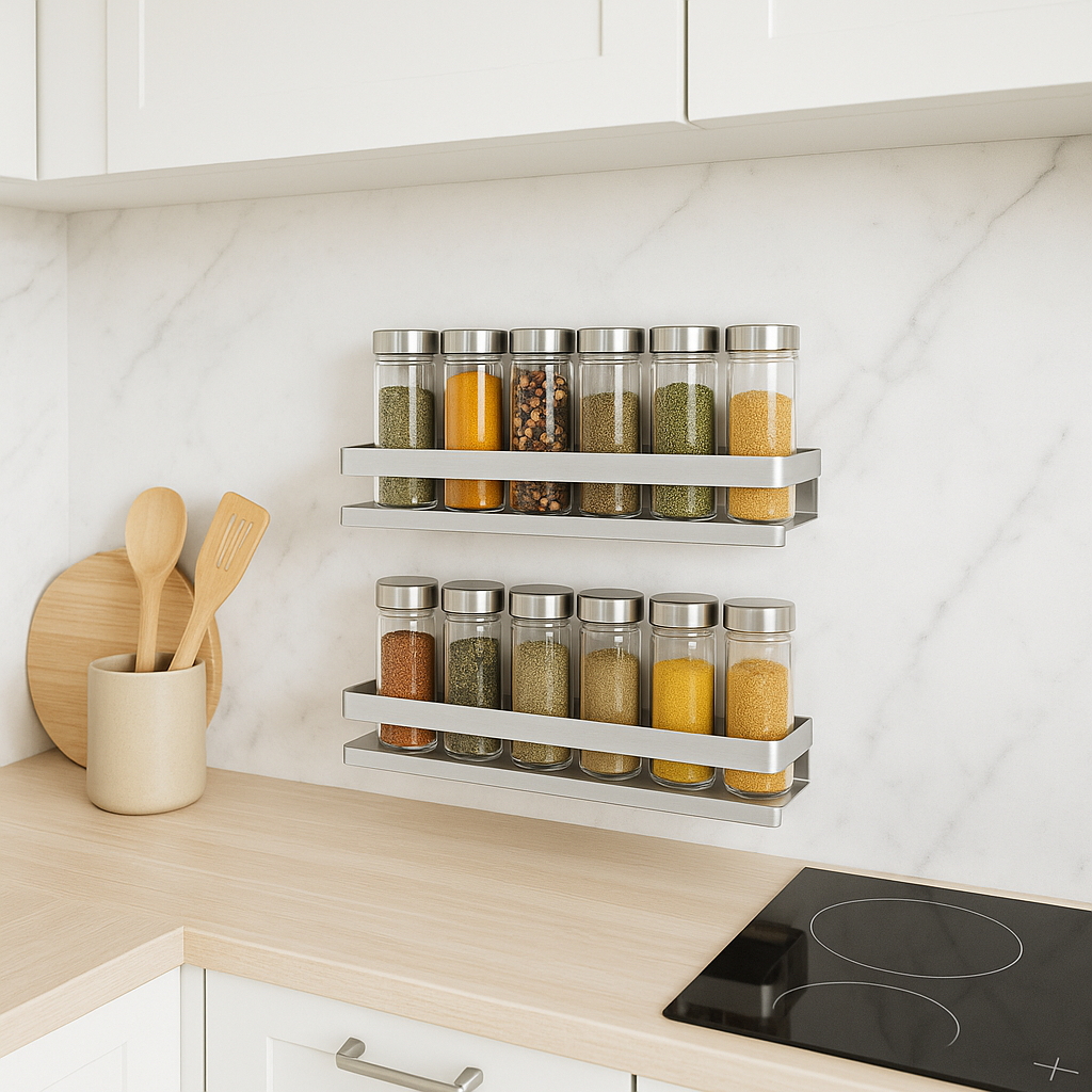 DOESS Spice Rack Argent -L