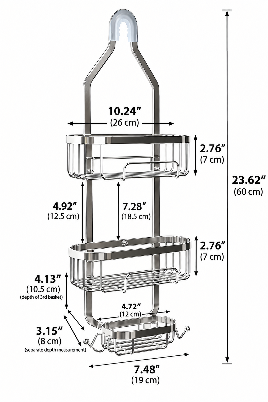 Shower Rack Zenith -Black