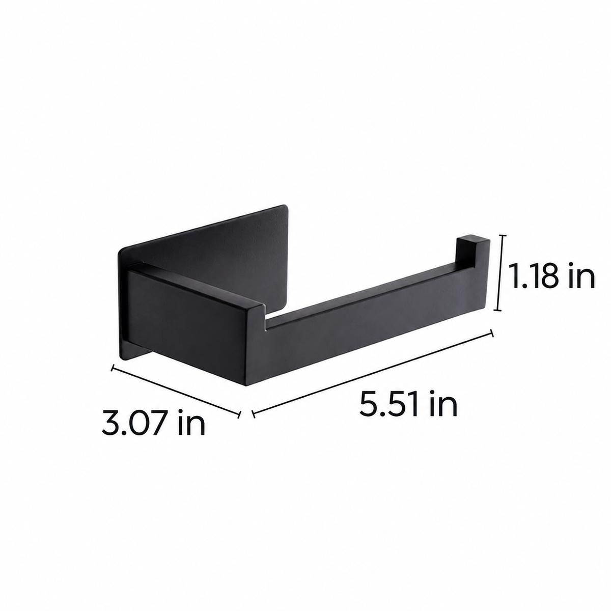 Toilet Paper Holder Fuerte-Black