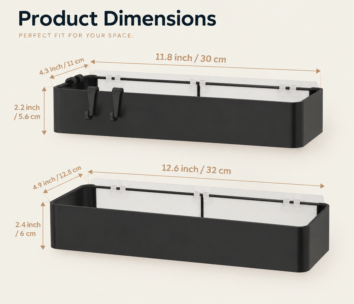 Shower Rack Linear Duo Set