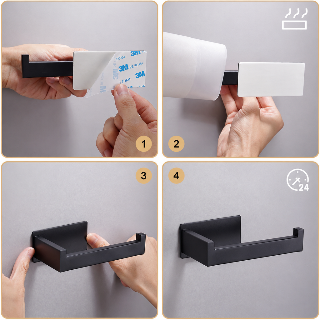 Toilet Paper Holder Fuerte-Black