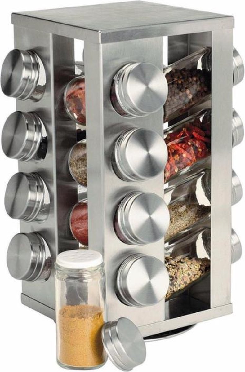 Gewürzregal Prisma – 16 Gewürzgläser