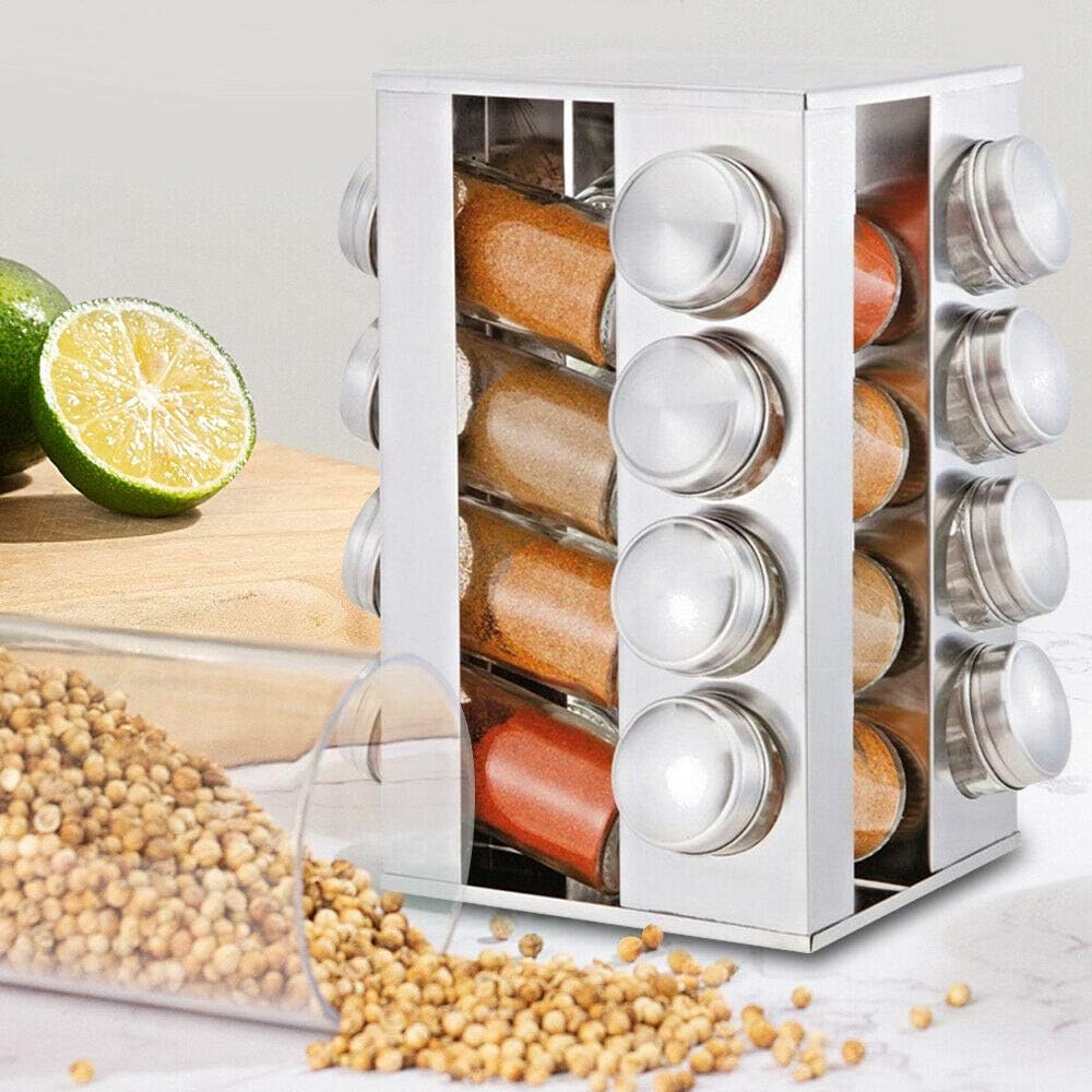 Gewürzregal Prisma – 16 Gewürzgläser