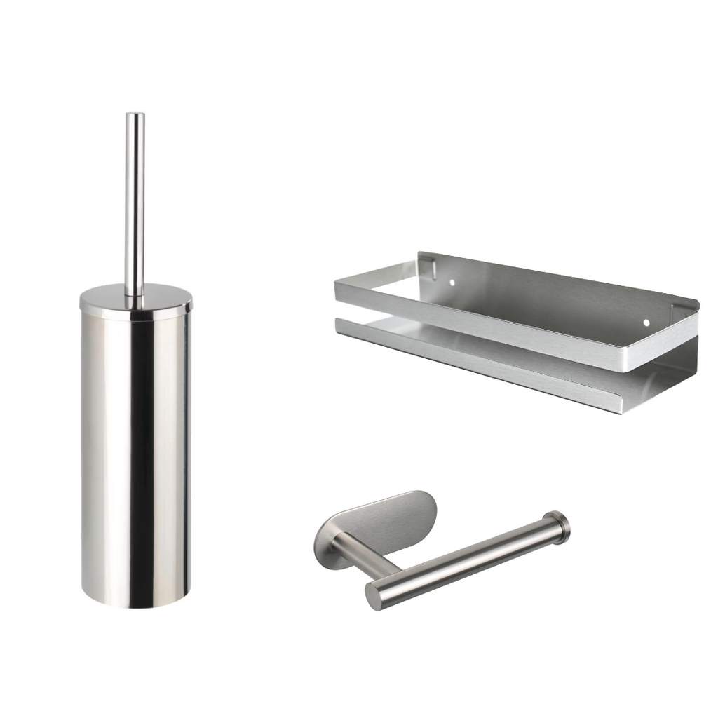 Badkamer Essentials Set -Zilver