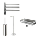 Family Bathroom Set - Silver