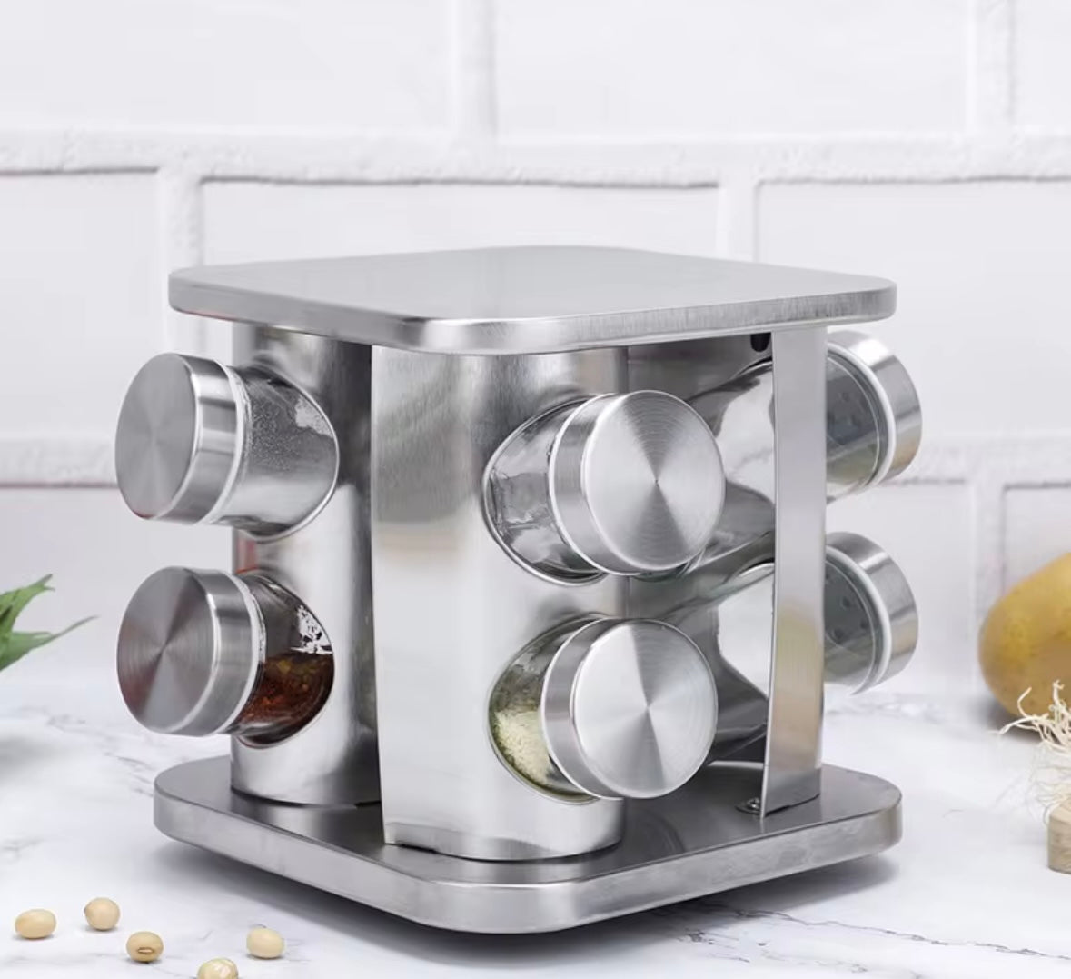 Gewürzregal Mirage – 8 Gewürzgläser