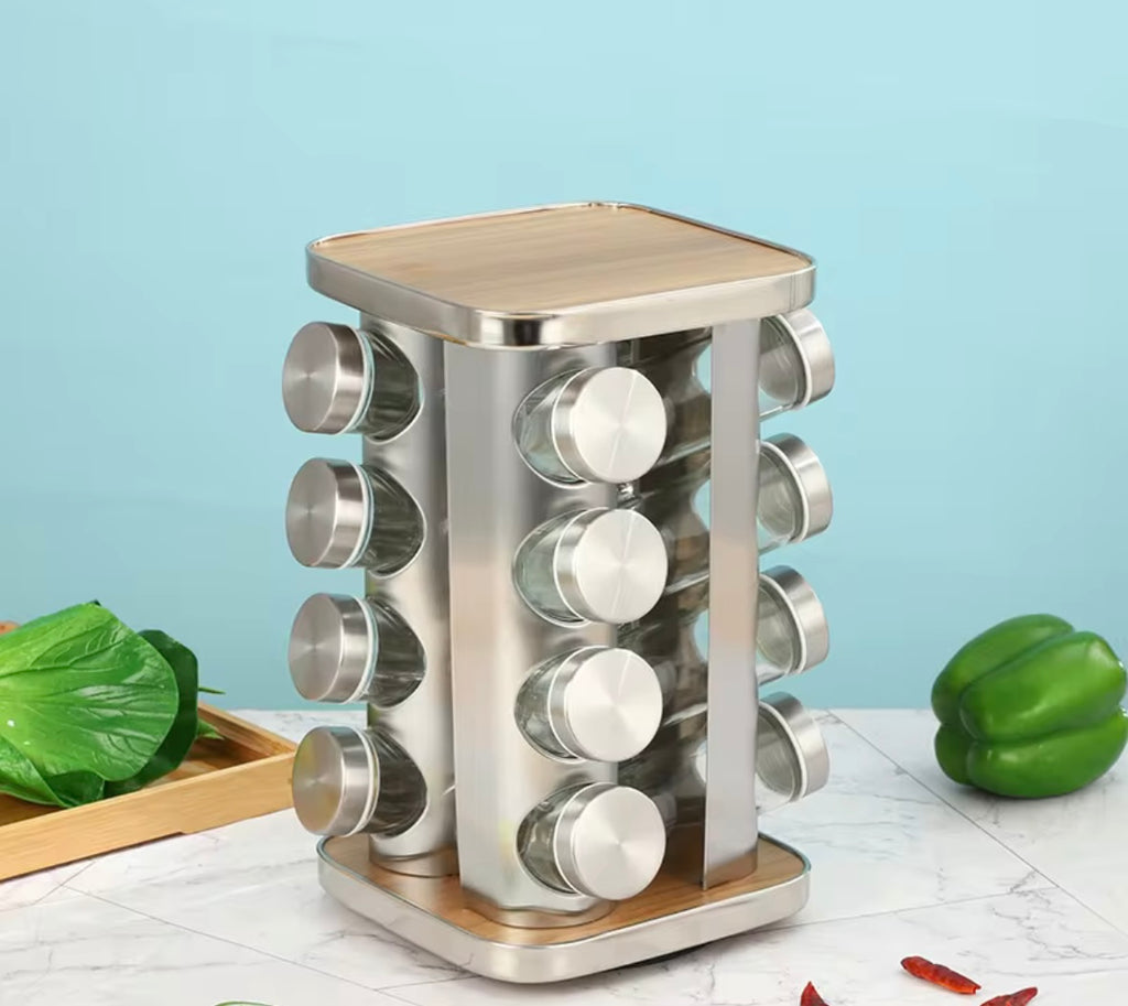 DOESS Spice Rack Lignis - 16 Jars