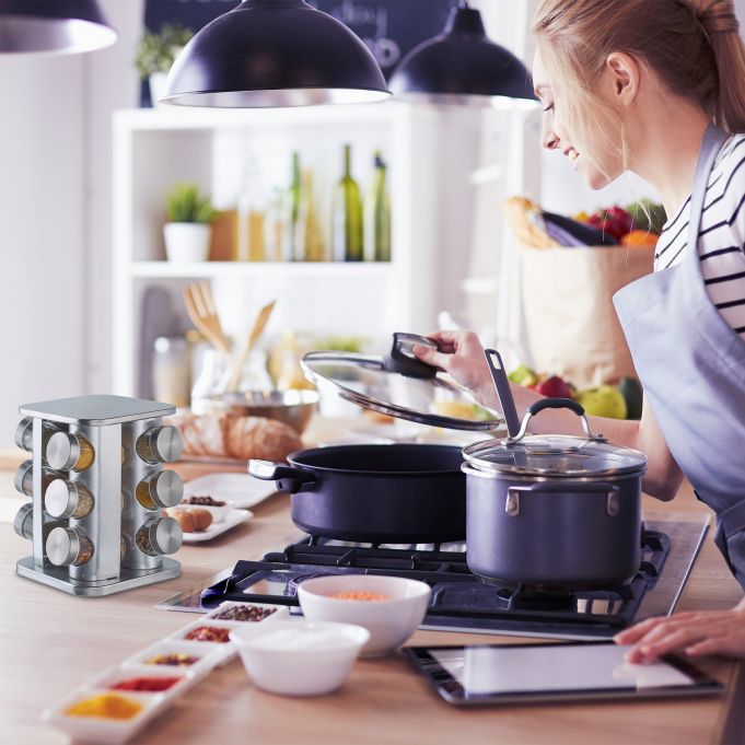 Gewürzregal Mirage – 12 Gewürzgläser