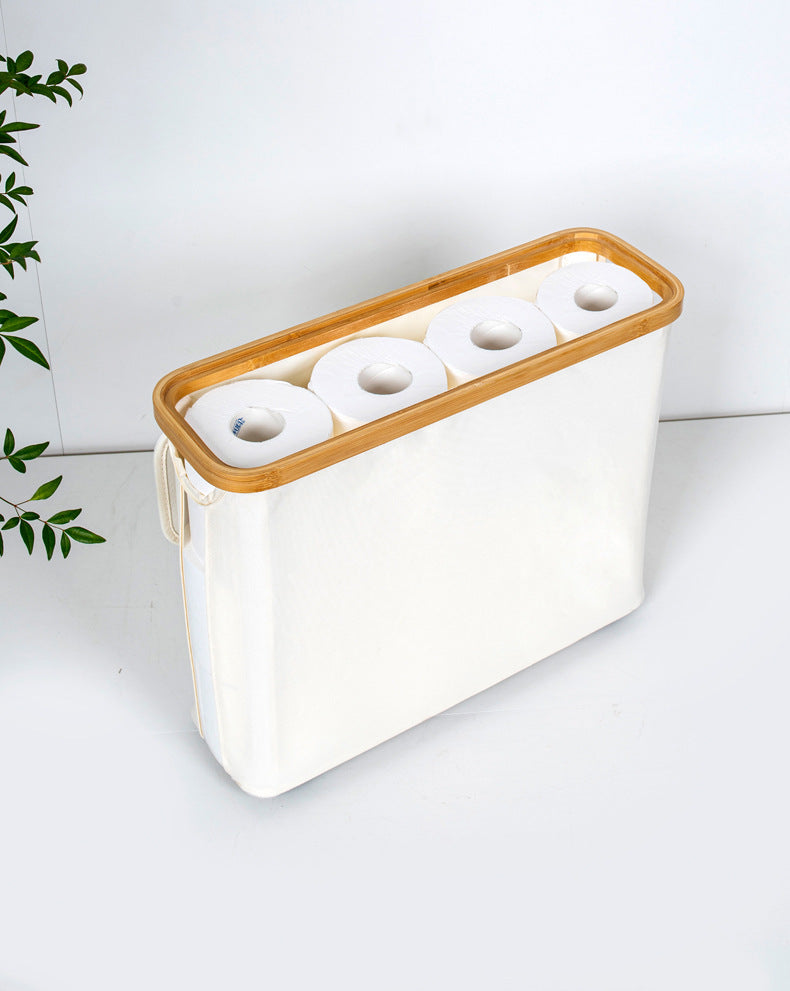 DOESS Toilet Roll Holder Bamboo Vault
