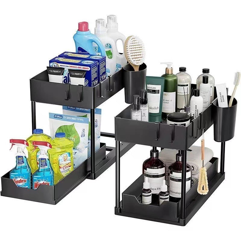 DOESS Multifunctional Kitchen Shelf- Black