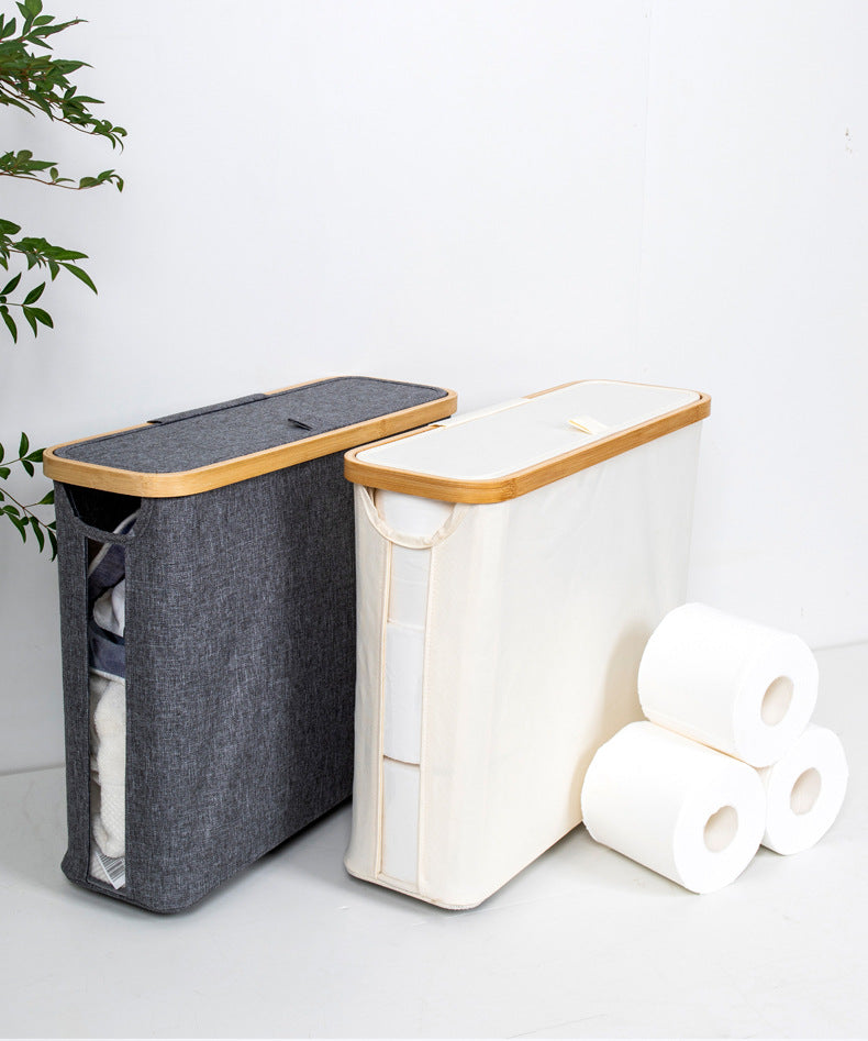 DOESS Toilet Roll Holder Bamboo Vault