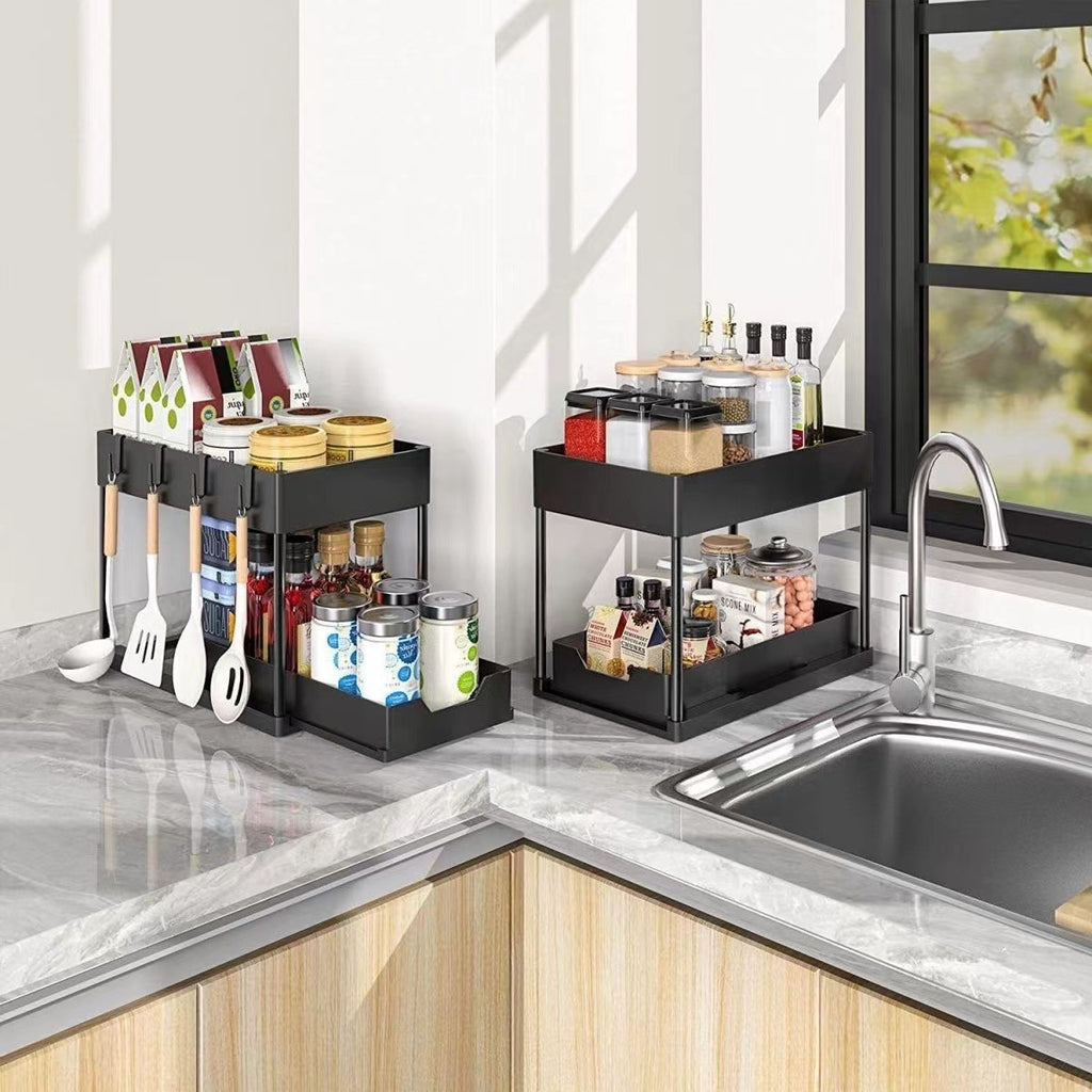 DOESS Multifunctional Kitchen Shelf- Black