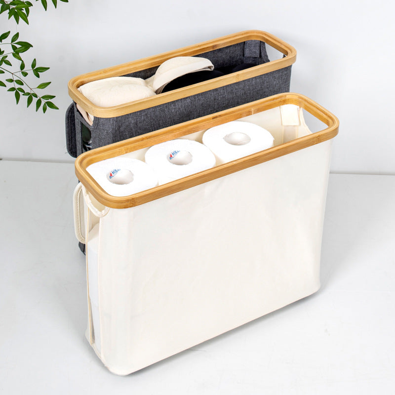 DOESS Toilet Roll Holder Bamboo Vault
