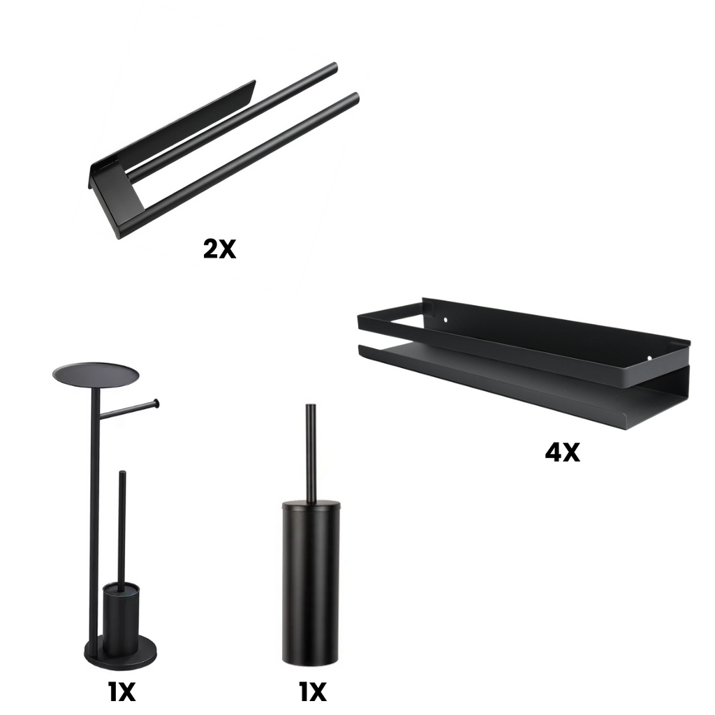Ultieme Badkamer Organizer Set – Zwart