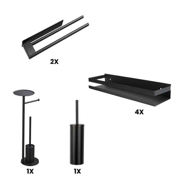 Ultieme Badkamer Organizer Set – Zwart